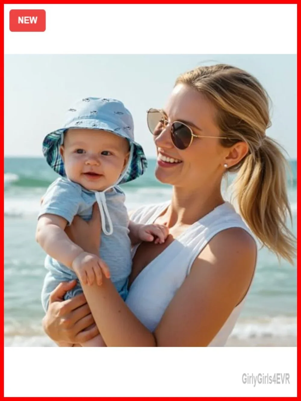 UPF 50+ Sun Hat Wide Brim Bucket Hat for Toddler Baby Summer Beach